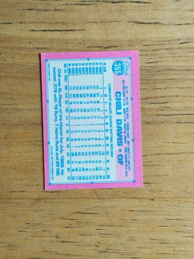 1991 Topps Micro #355 Chili Davis