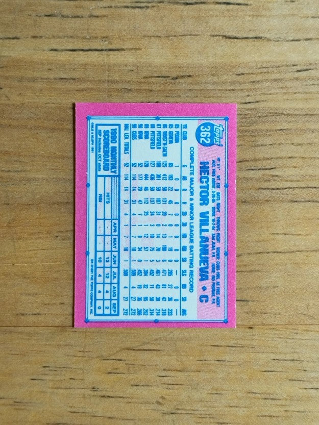 1991 Topps Micro #362 Hector Villanueva