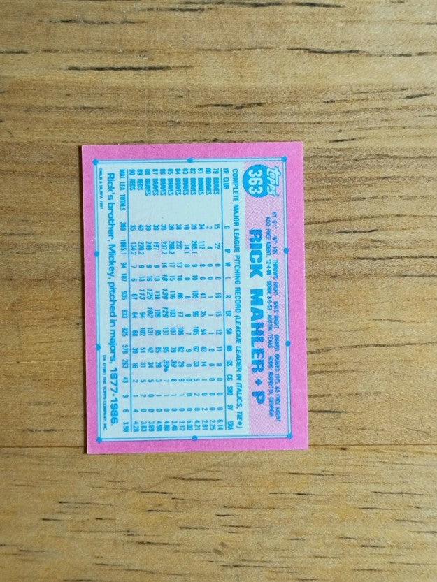 1991 Topps Micro #363 Rick Mahler