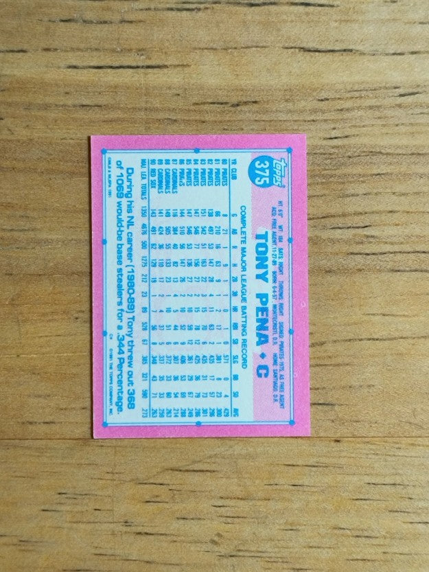1991 Topps Micro #375 Tony Pena