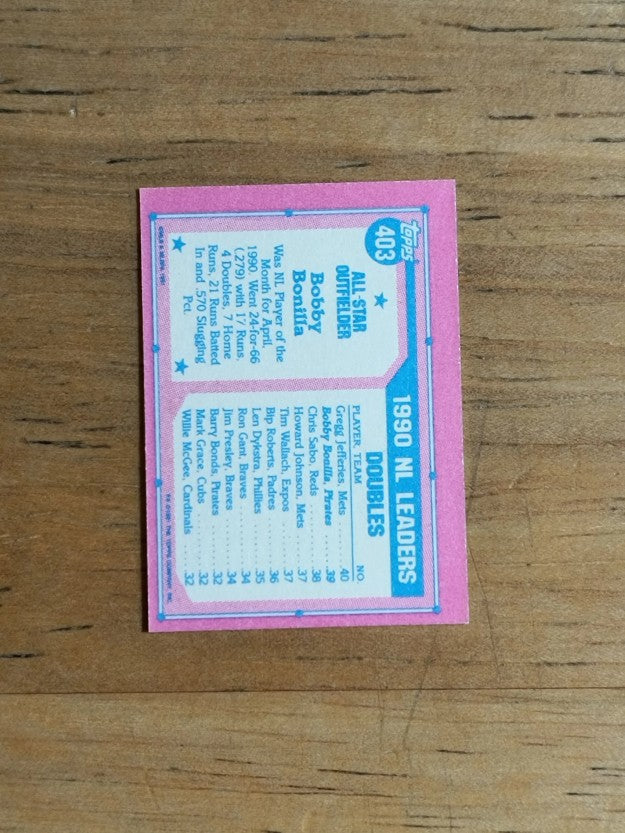 1991 Topps Micro #403 Bobby Bonilla AS