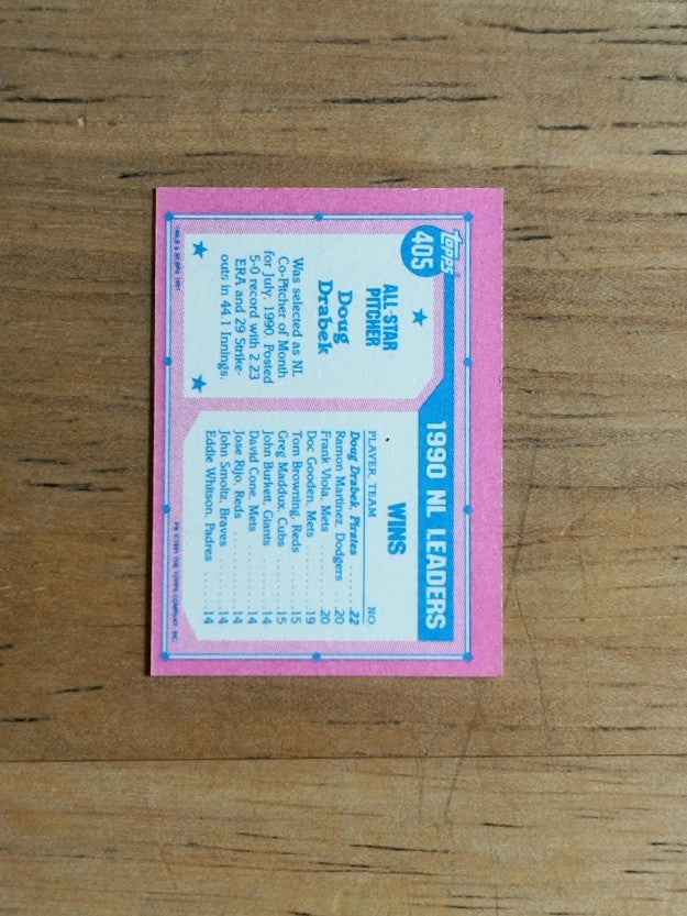 1991 Topps Micro #405 Doug Drabek AS