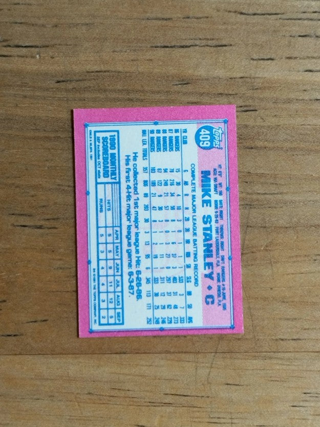 1991 Topps Micro #409 Mike Stanley