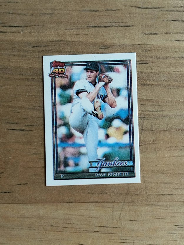 1991 Topps Micro #410 Dave Righetti