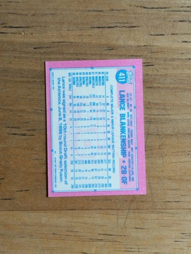 1991 Topps Micro #411 Lance Blankenship