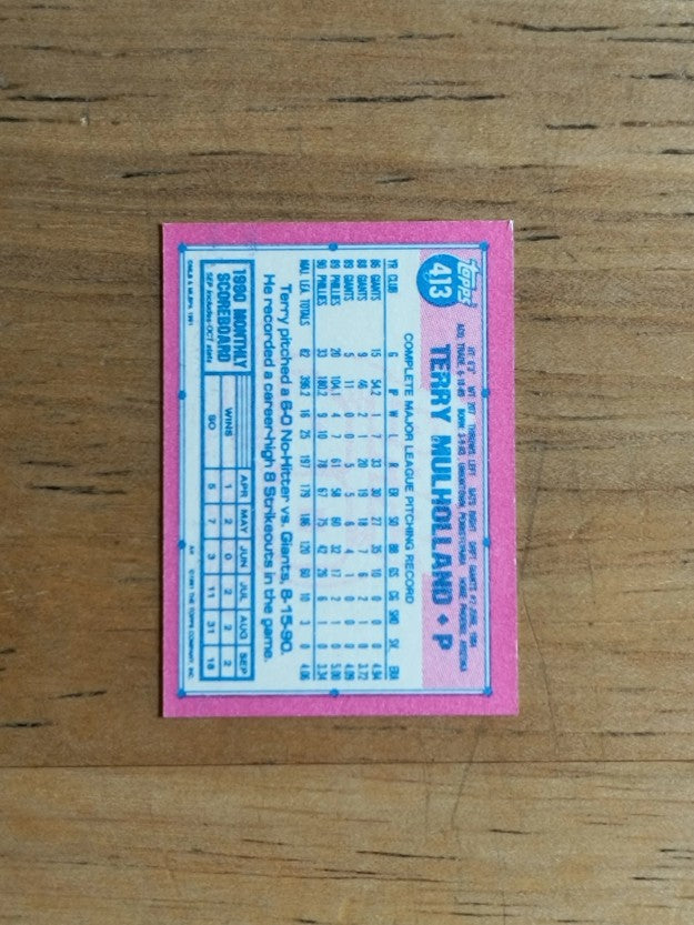 1991 Topps Micro #413 Terry Mulholland