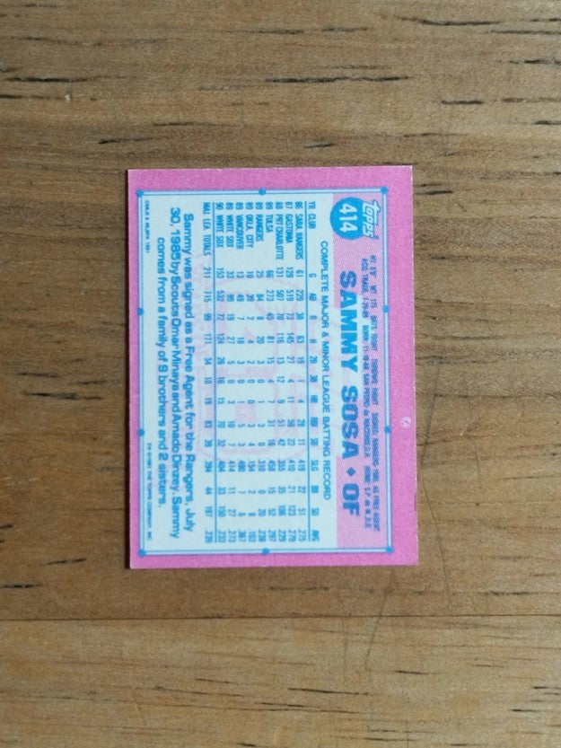 1991 Topps Micro #414 Sammy Sosa