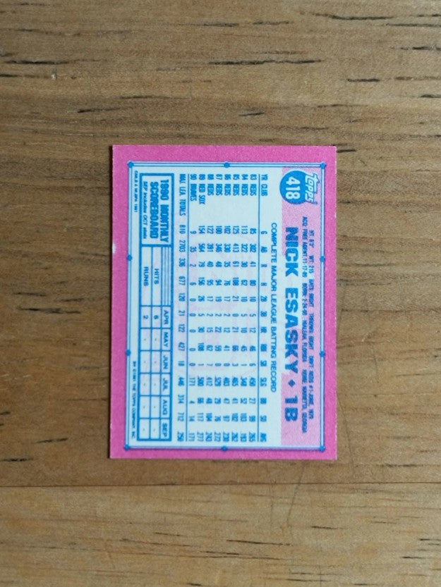 1991 Topps Micro #418 Nick Esasky