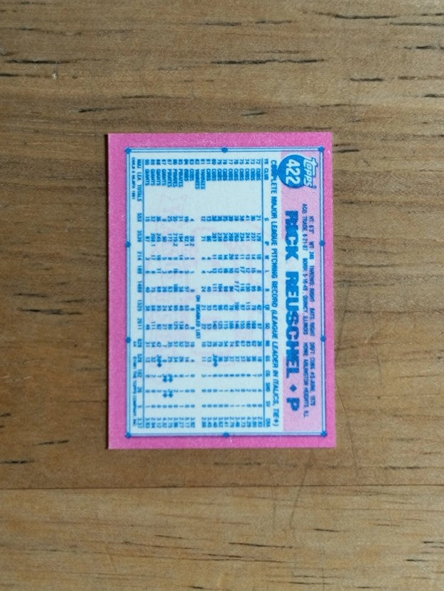 1991 Topps Micro #422 Rick Reuschel