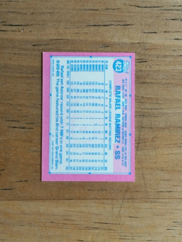 1991 Topps Micro #423 Rafael Ramirez