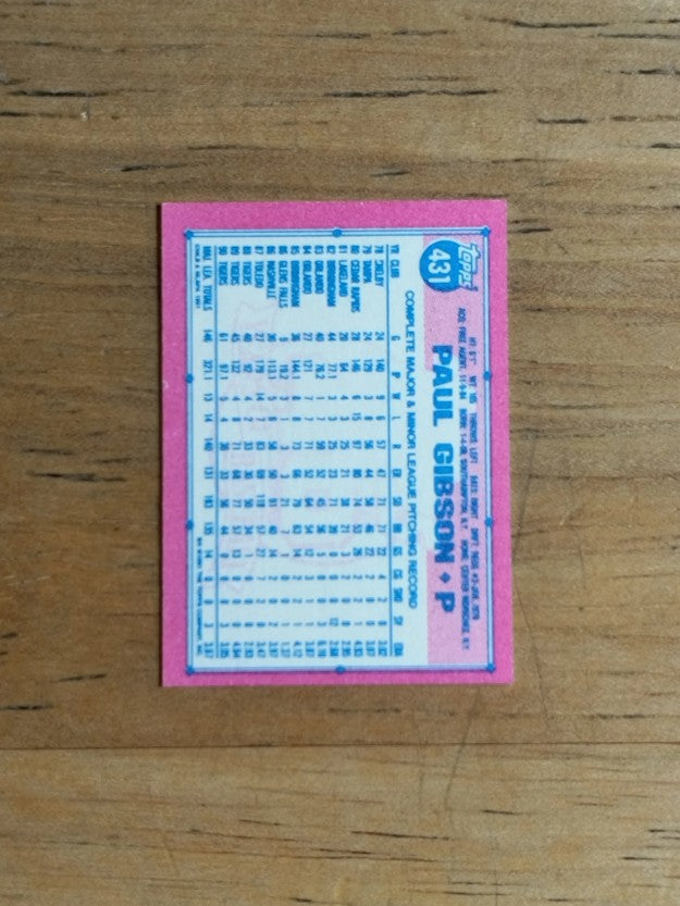 1991 Topps Micro #431 Paul Gibson