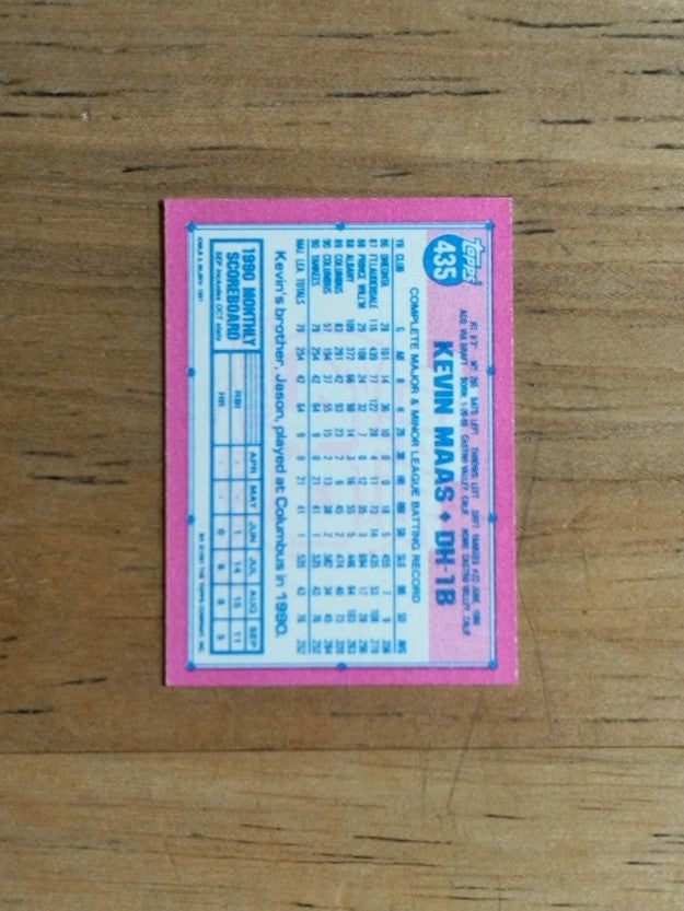 1991 Topps Micro #435 Kevin Maas