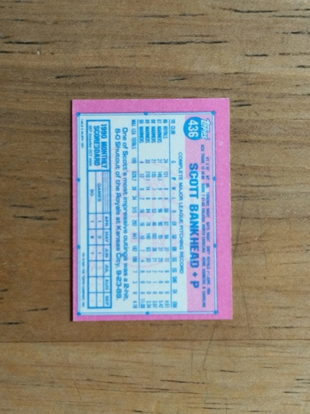 1991 Topps Micro #436 Scott Bankhead