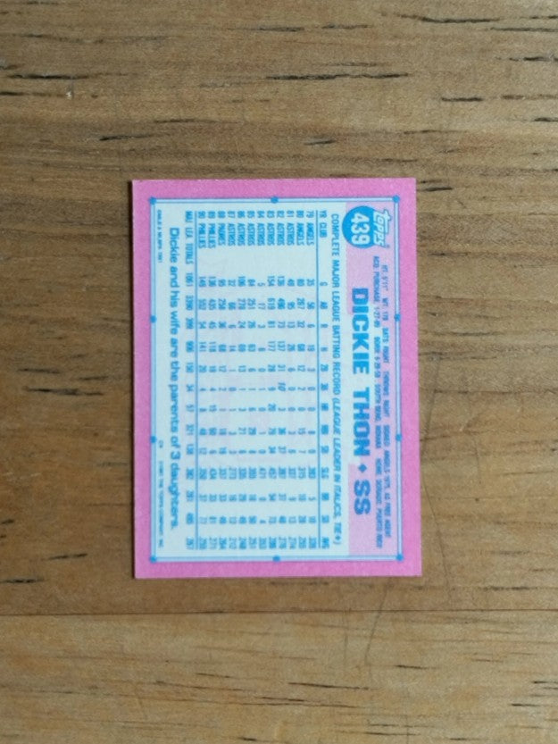 1991 Topps Micro #439 Dickie Thon