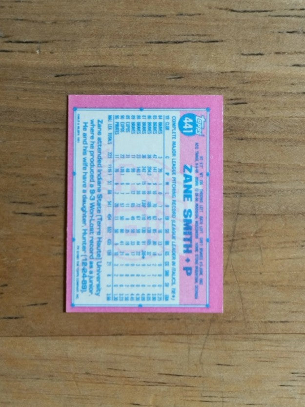 1991 Topps Micro #441 Zane Smith