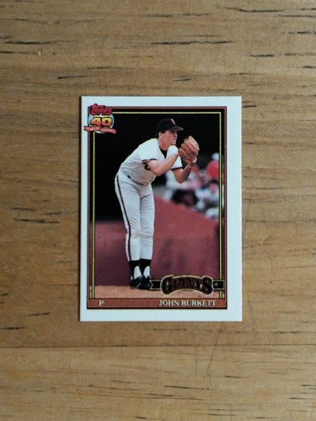 1991 Topps Micro #447 John Burkett
