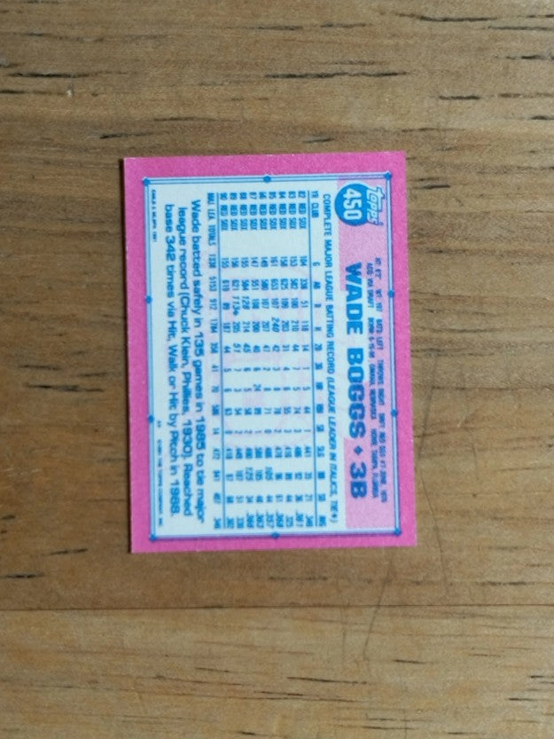 1991 Topps Micro #450 Wade Boggs