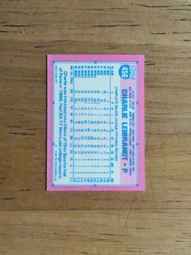 1991 Topps Micro #456 Charlie Leibrandt