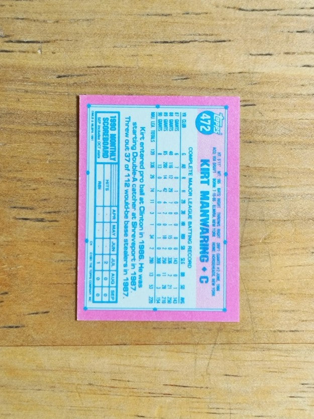 1991 Topps Micro #472 Kirt Manwaring