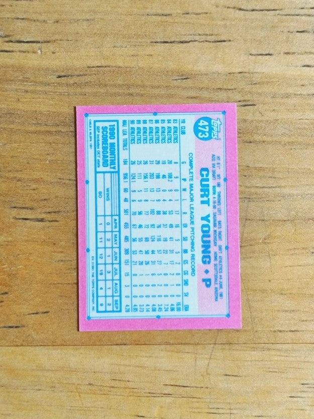 1991 Topps Micro #473 Curt Young
