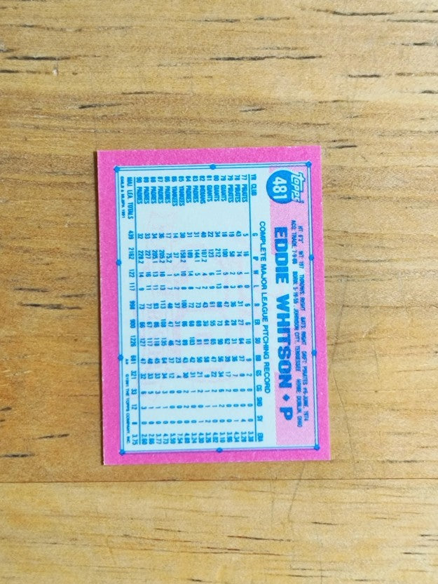 1991 Topps Micro #481 Eddie Whitson