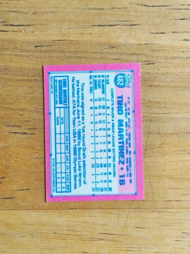 1991 Topps Micro #482 Tino Martinez