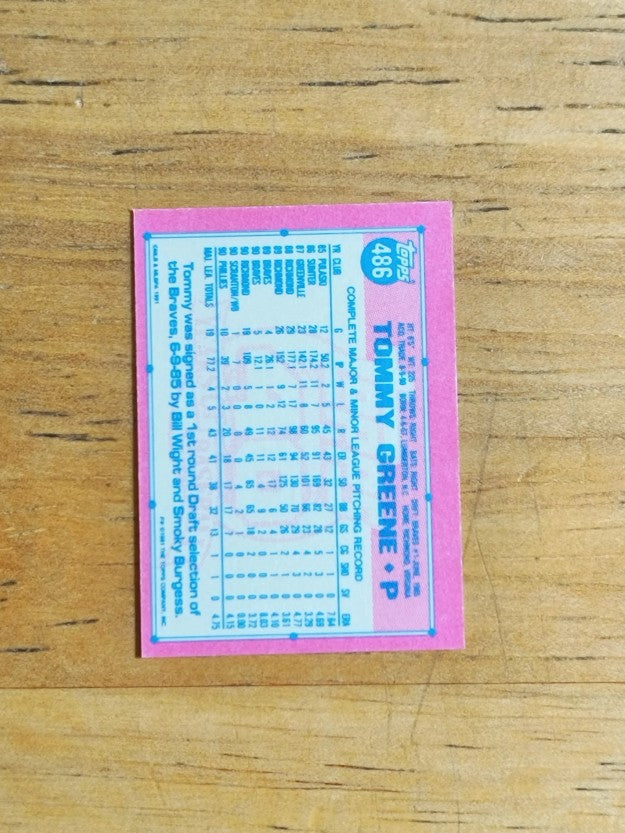 1991 Topps Micro #486 Tommy Greene