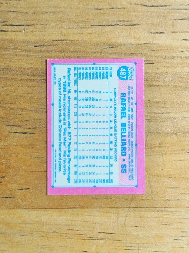 1991 Topps Micro #487 Rafael Belliard