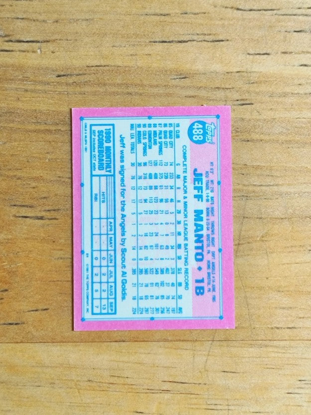 1991 Topps Micro #488 Jeff Manto