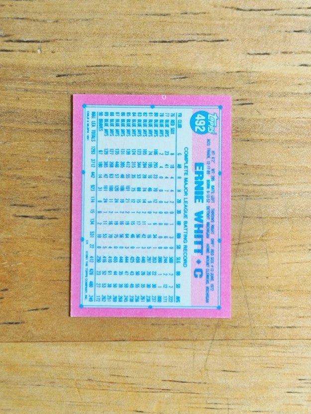 1991 Topps Micro #492 Ernie Whitt