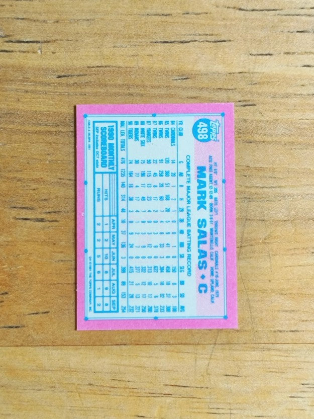 1991 Topps Micro #498 Mark Salas