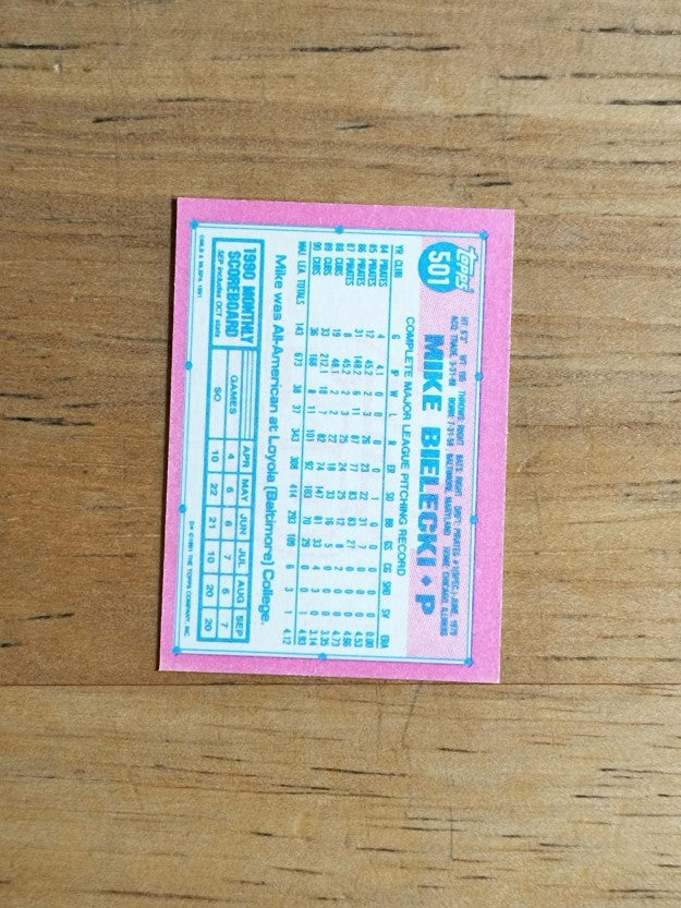 1991 Topps Micro #501 Mike Bielecki