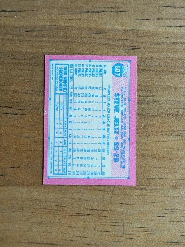 1991 Topps Micro #507 Steve Jeltz