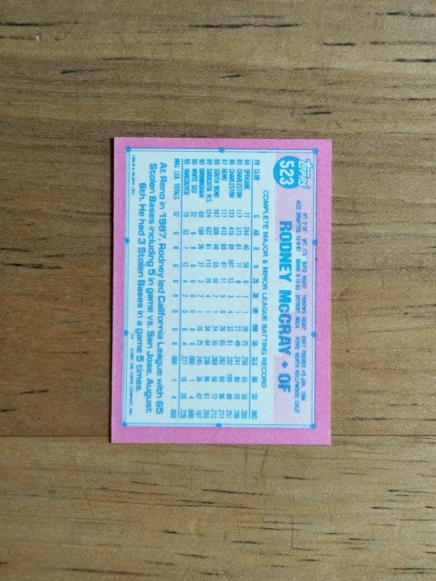 1991 Topps Micro #523 Rodney McCray