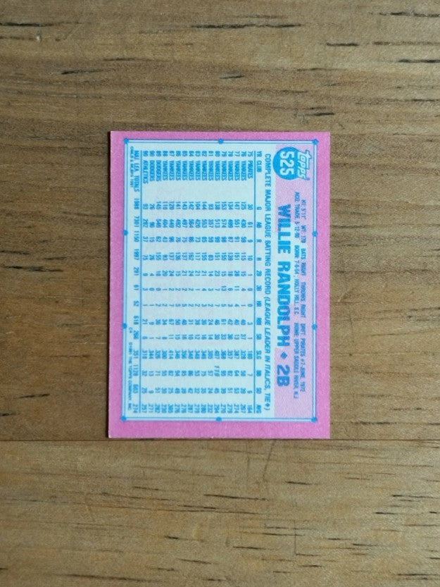 1991 Topps Micro #525 Willie Randolph