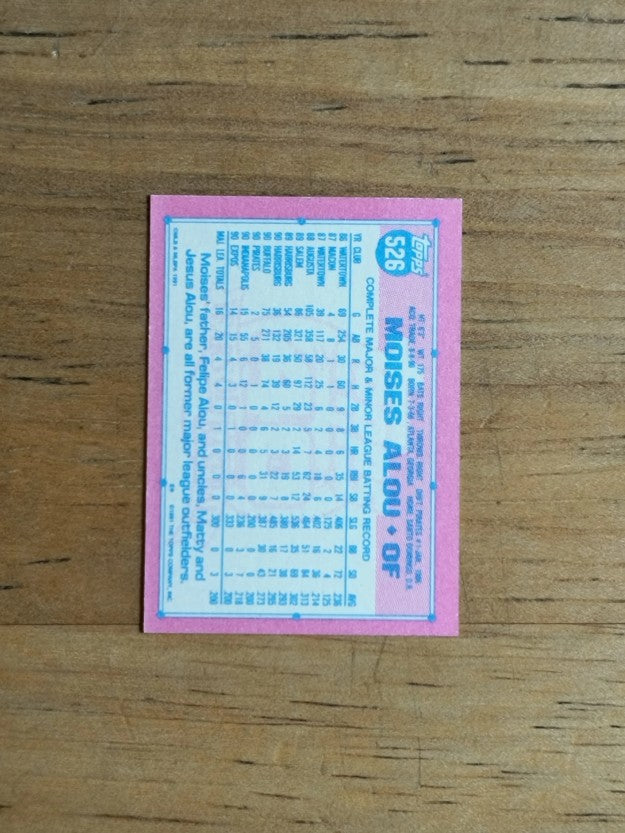 1991 Topps Micro #526 Moises Alou
