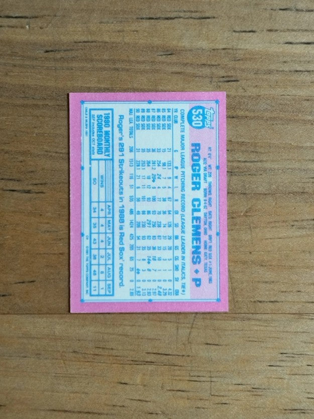 1991 Topps Micro #530 Roger Clemens