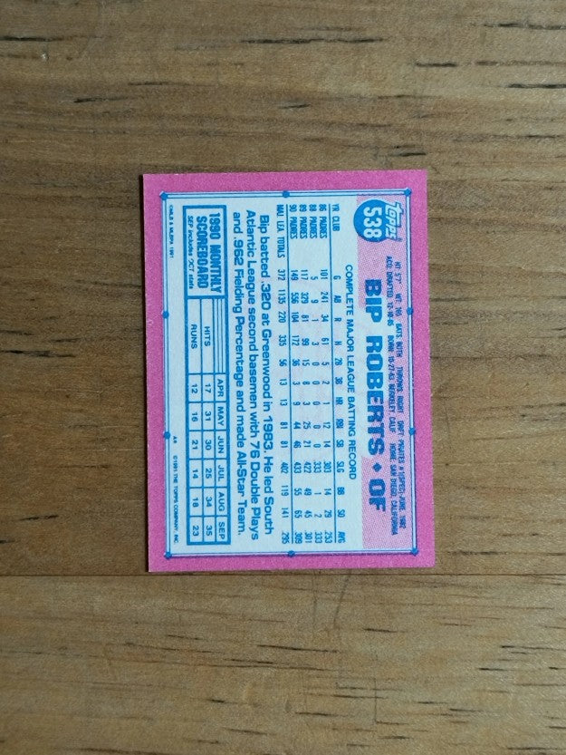 1991 Topps Micro #538 Bip Roberts