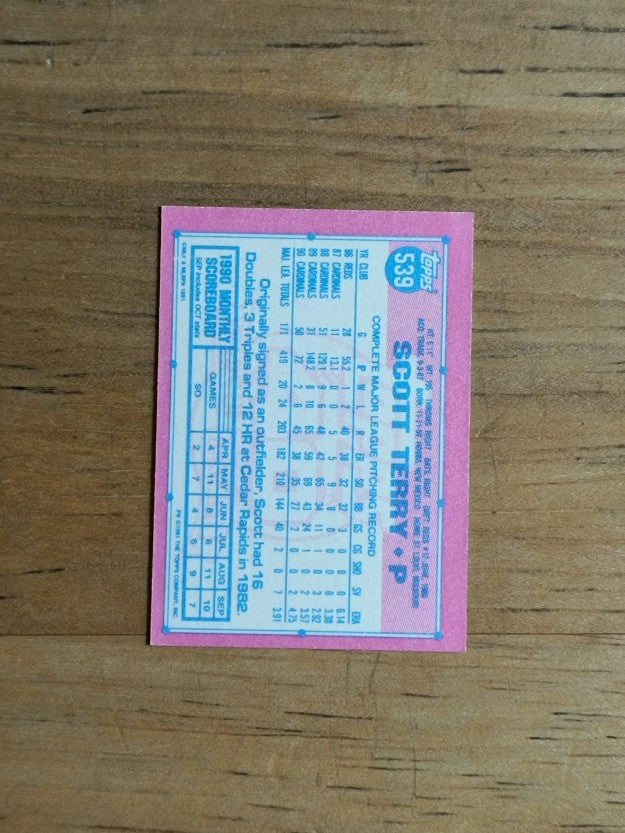 1991 Topps Micro #539 Scott Terry