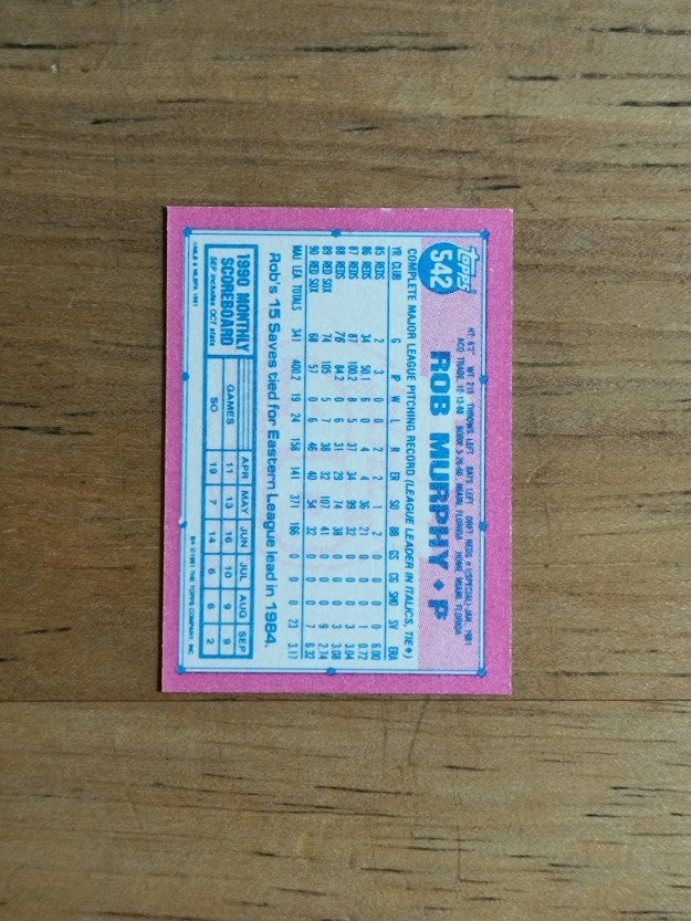 1991 Topps Micro #542 Rob Murphy