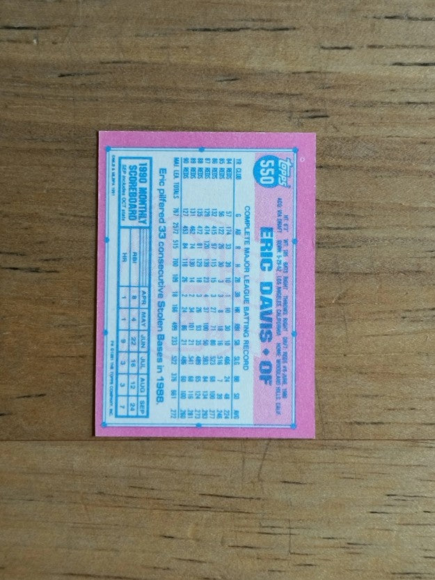 1991 Topps Micro #550 Eric Davis