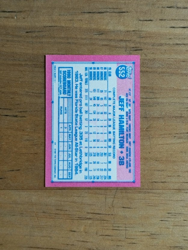 1991 Topps Micro #552 Jeff Hamilton