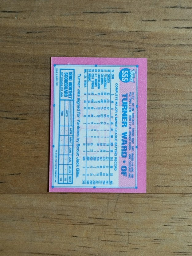 1991 Topps Micro #555 Turner Ward RC