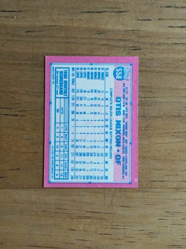 1991 Topps Micro #558 Otis Nixon