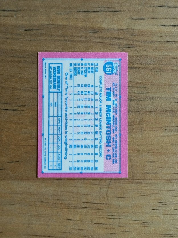 1991 Topps Micro #561 Tim McIntosh