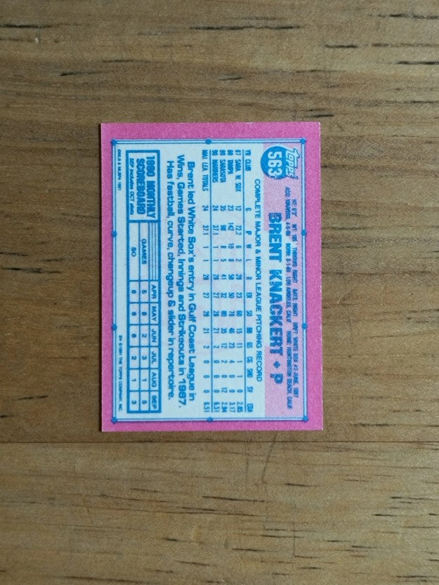 1991 Topps Micro #563 Brent Knackert