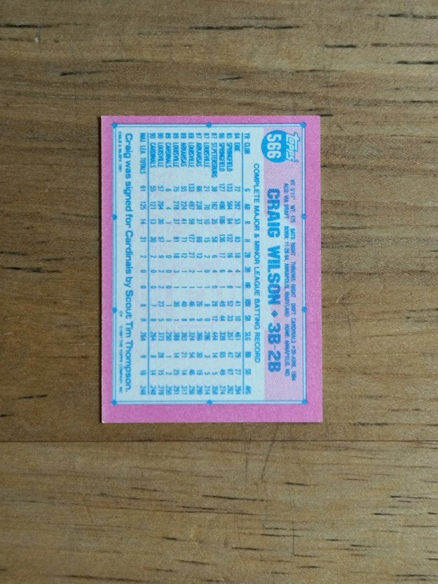 1991 Topps Micro #566 Craig Wilson