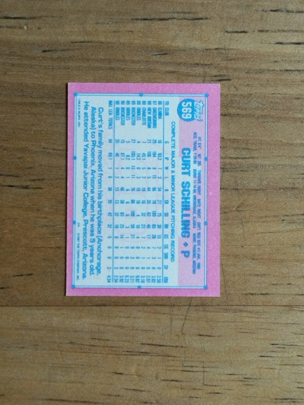 1991 Topps Micro #569 Curt Schilling