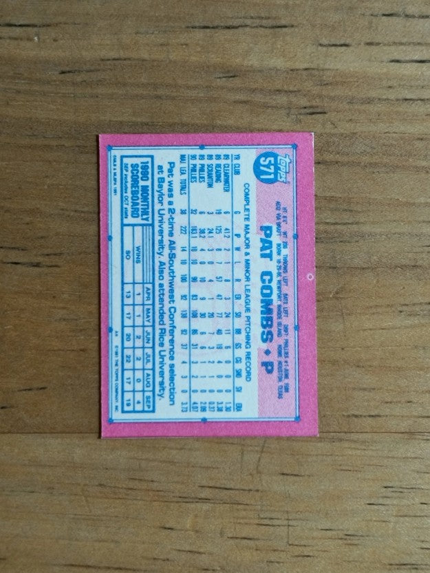 1991 Topps Micro #571 Pat Combs