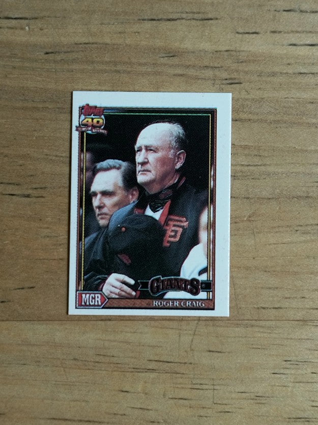 1991 Topps Micro #579 Roger Craig MG